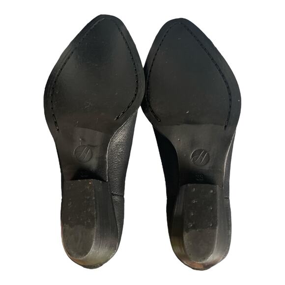☀️Hudson London Black Leather Pull On Ankle Booties 7.5 - Picture 9 of 9